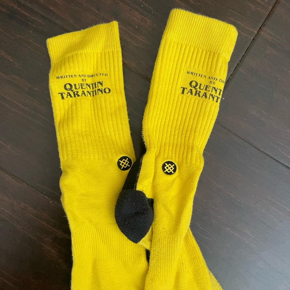 Quentin Tarantino Yellow Crew Socks